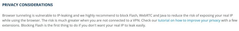 Screenshot taken from VPN.ac's Secure Proxy page