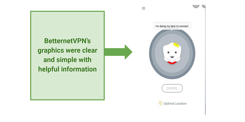 Γραφικό που δείχνει betternetvpn