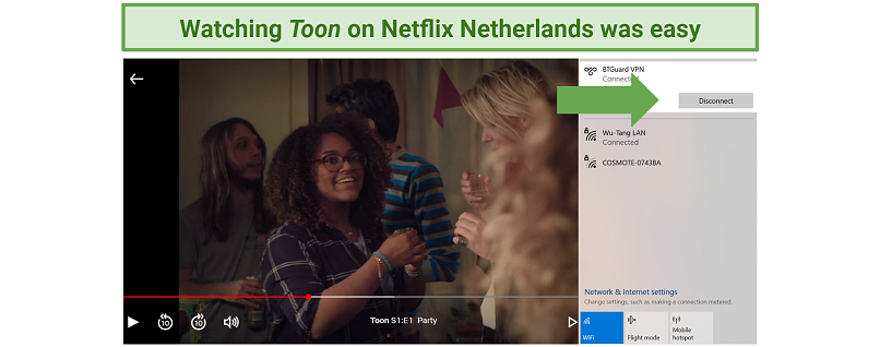 Screenshot of Dutch comedy show Toon on Netflix Netherlands