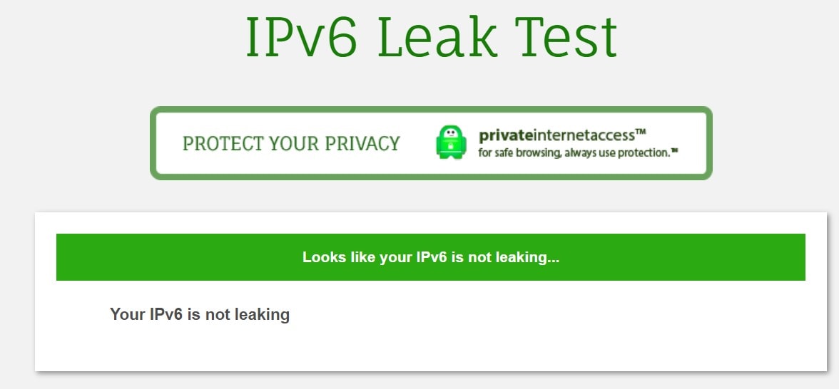IPv6 leak test