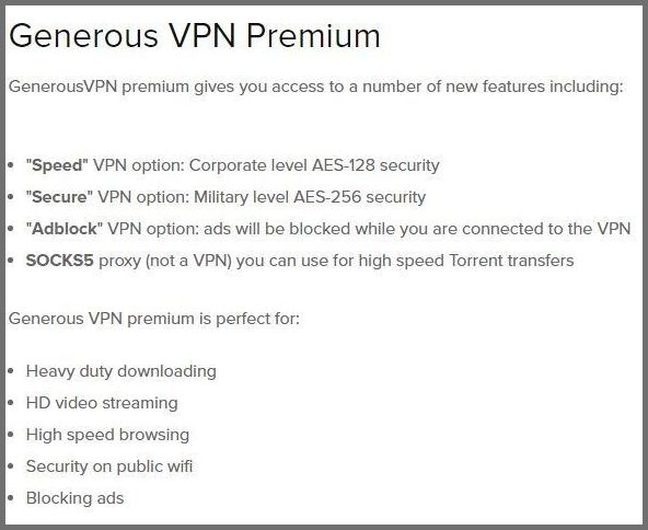 Generous VPN Premium