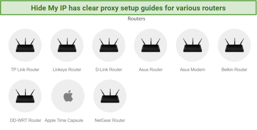 screenshot of Hide My IP’s compatible devices