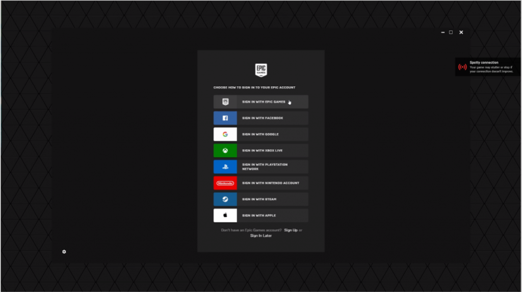 A screenshot of HideIPVPN failing to connect to a game.
