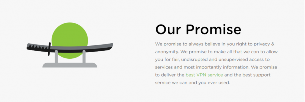 A screenshot of HideIPVPN's privacy policy.