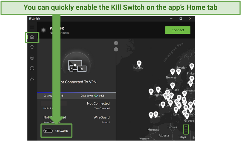Windows tətbiqindəki öldürmə açarının ekran görüntüsü