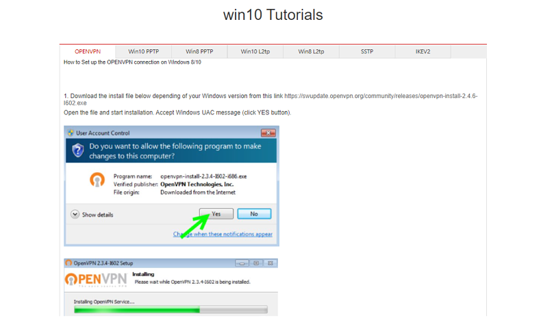 A screenshot of NetflixVPN's Win10 tutorial