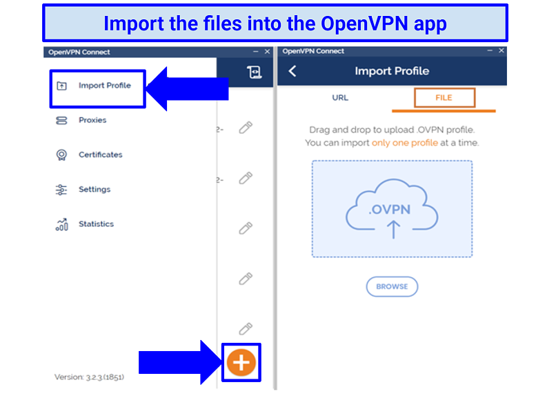 Image showing OpenVPN app setup