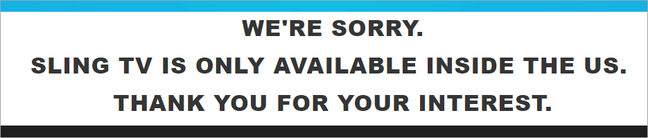 Sling TV error message