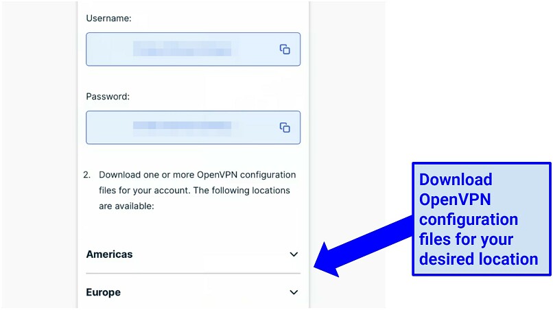 Image showing how to download ExpressVPN's OpenVPN configuration files