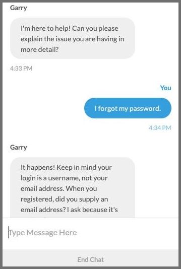 Screenshot of Windscribe's live chat interface