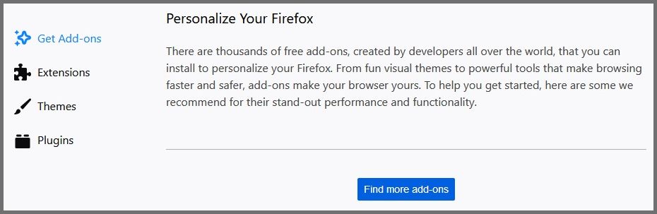 Personalize Firefox
