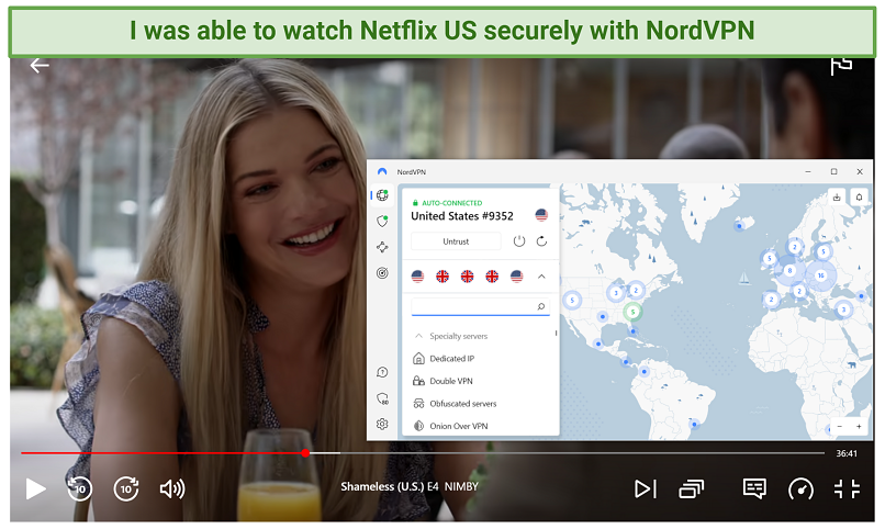 Watching Netflix US with NordVPN
