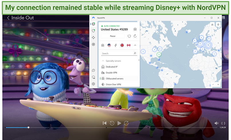 Watching Disney+ with NordVPN