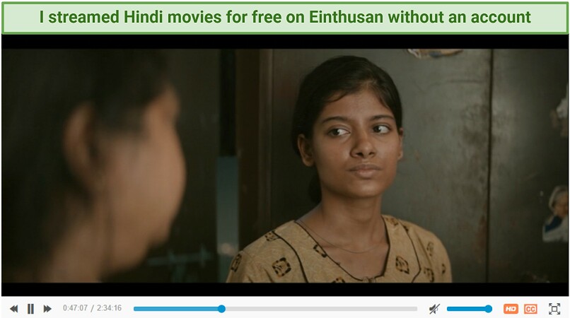 a screenshot of a Hindi show streaming on Einthusan