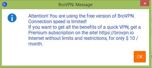 BroVPN message