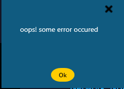 Error message