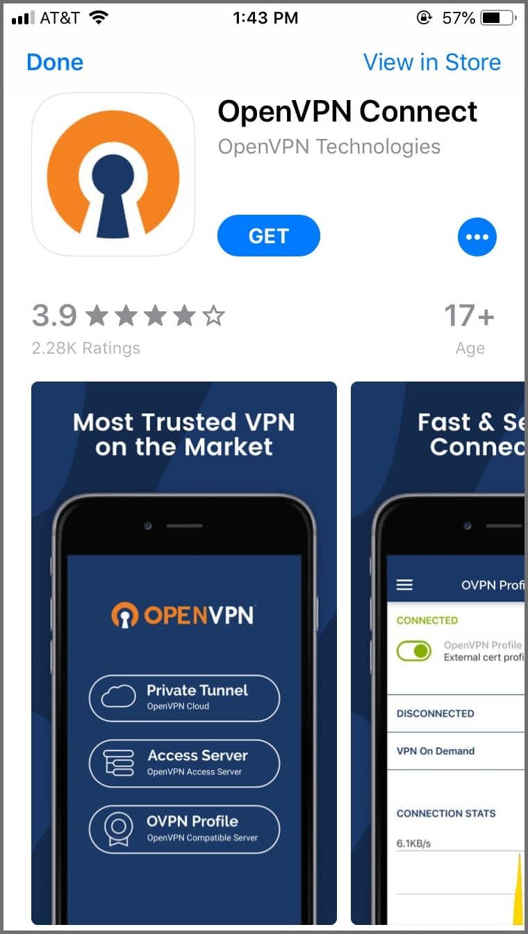 OpenVPN Connect app