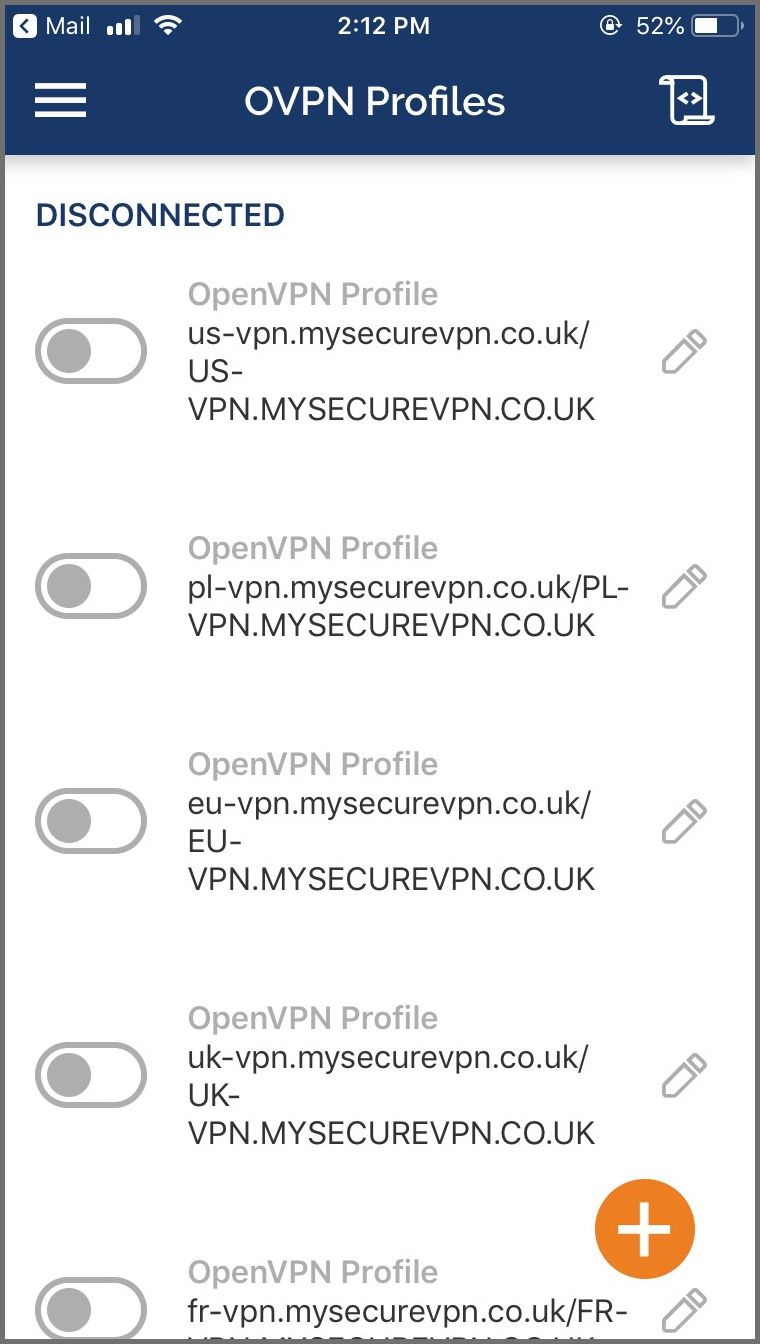 OpenVPN profiles
