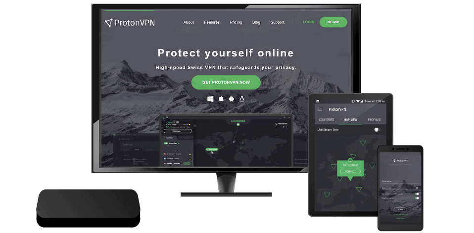 a ProtonVPN-vel kompatibilis technológiai eszközök kis választéka.