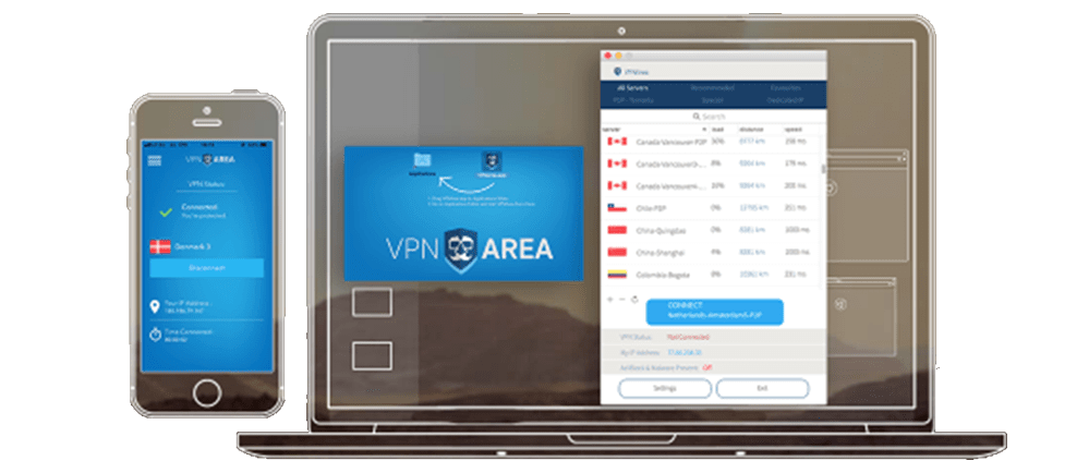  Piccolo assortimento di dispositivi tecnologici compatibili con l'area VPN.