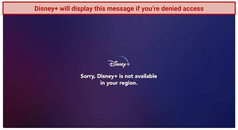 graphics showing Disney+ error message