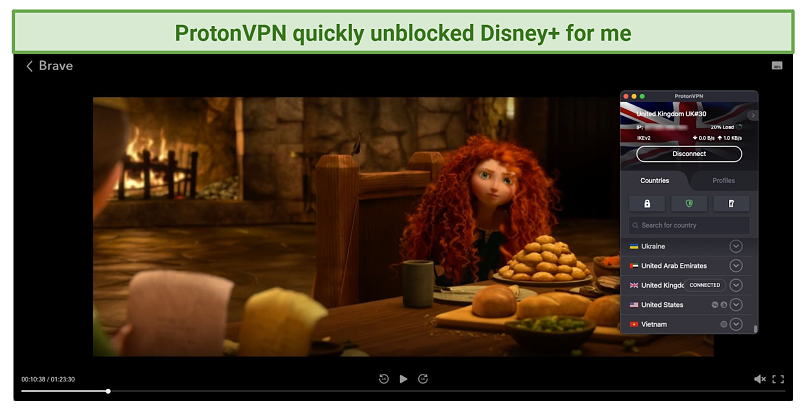 Graphic showing Proton VPN with Brave