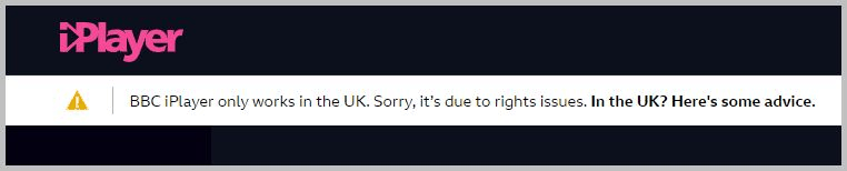 BBC iPlayer georestriction error