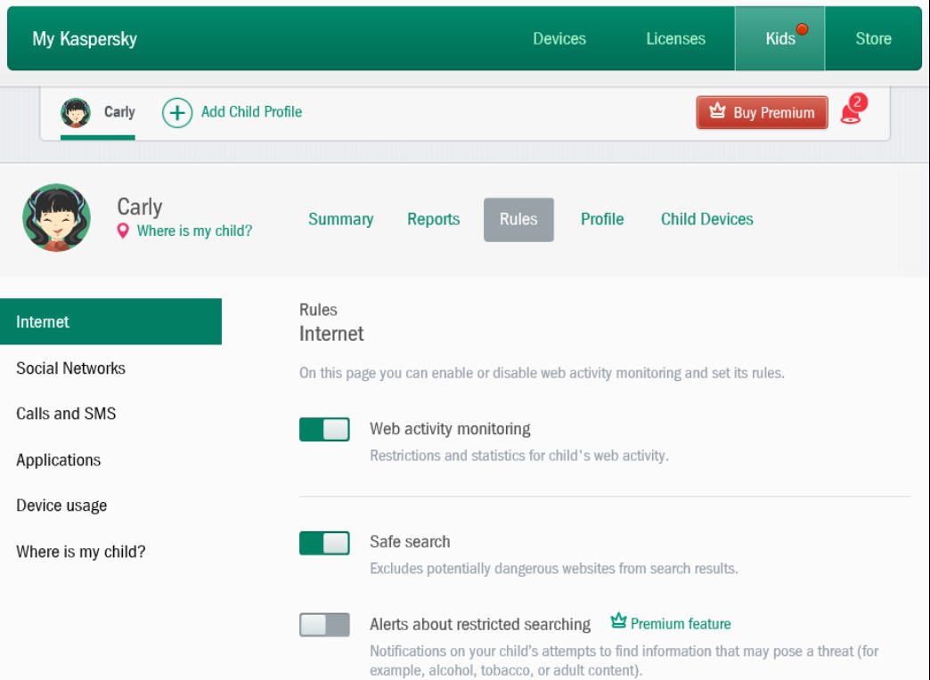 Kaspersky Safe Kids Parental Control App