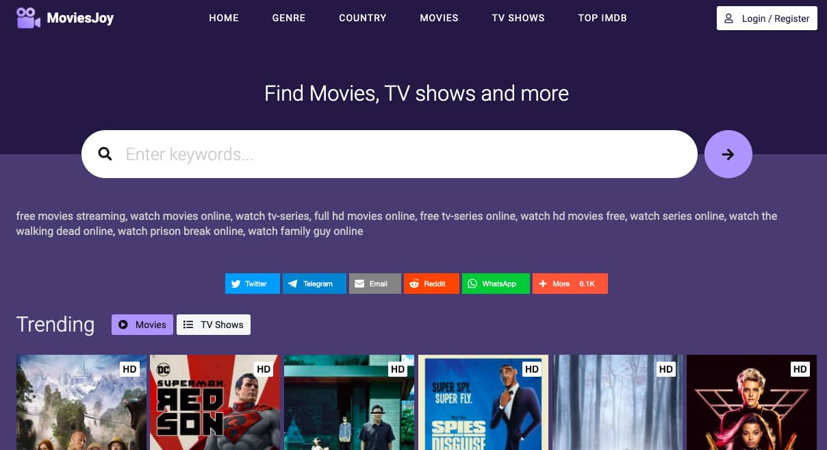 MoviesJoy Homepage