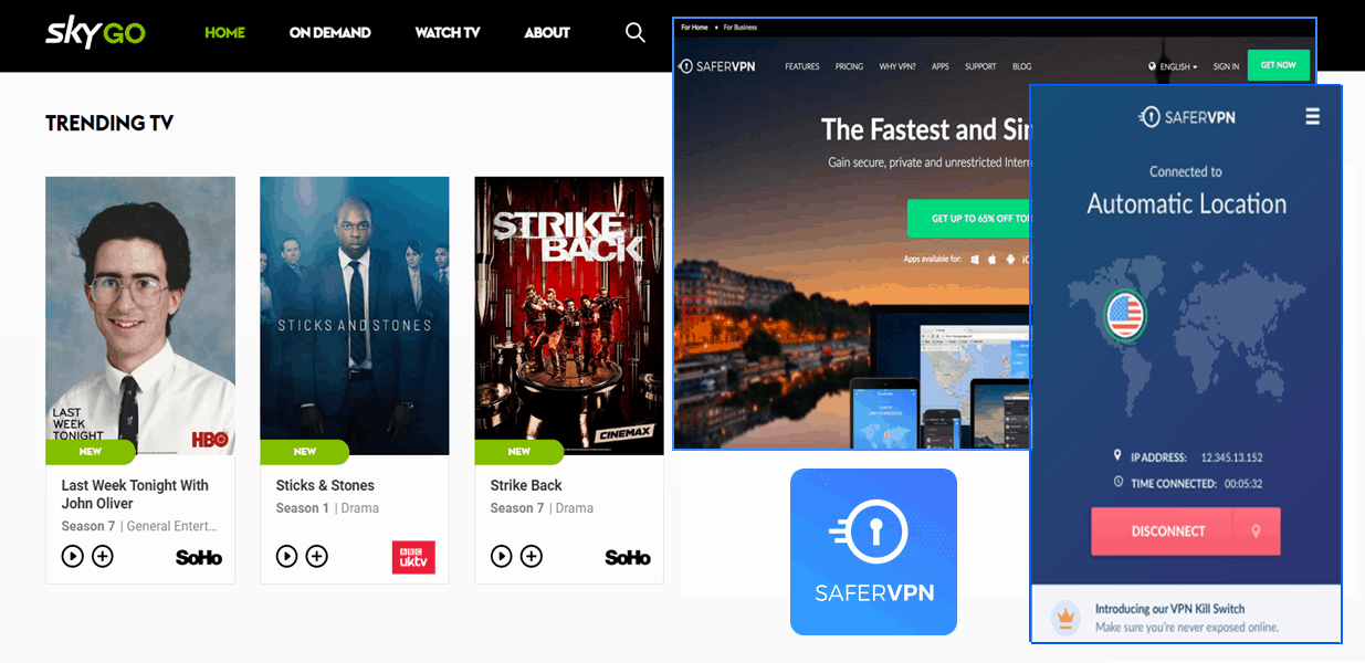 Sky Go - SaferVPN