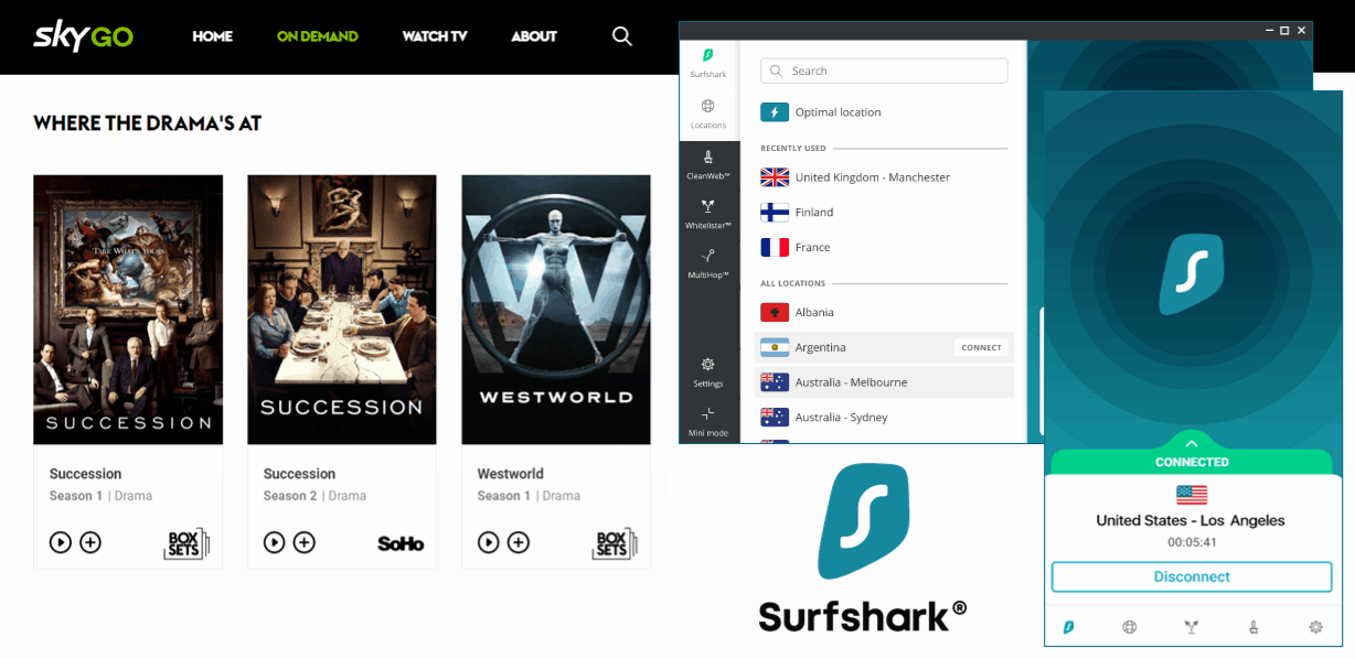 Sky Go - Surfshark