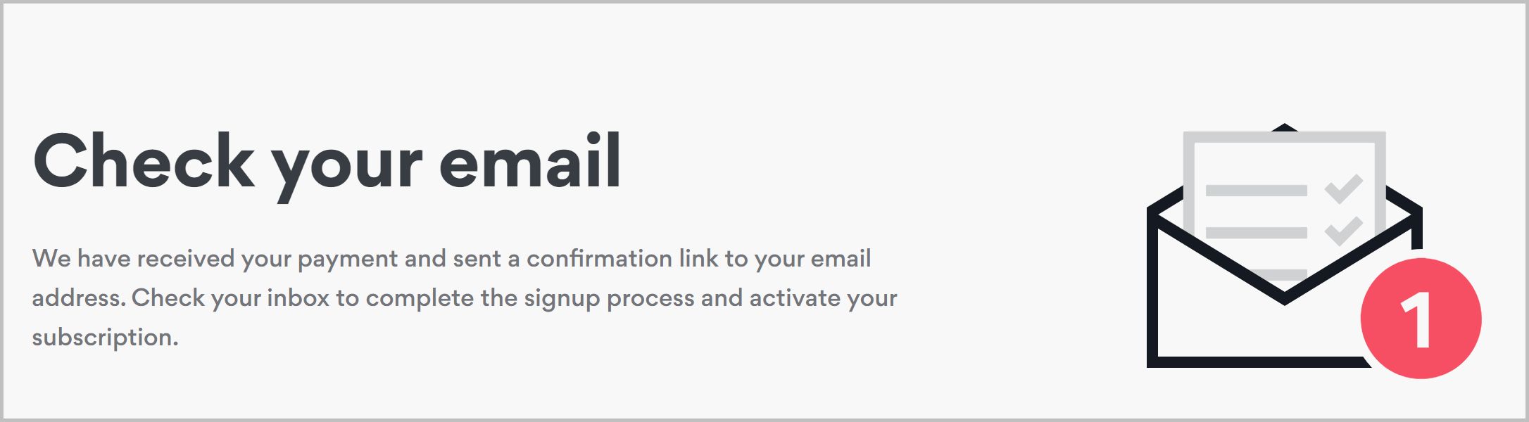 Email sign up screenshot