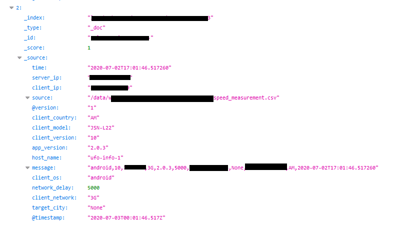 Screenshot of customer data information visible in VPN data leak
