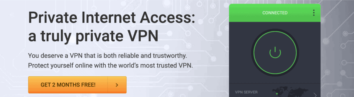 Screenshot of the new Black Friday/Cyber Monday discount from PIA