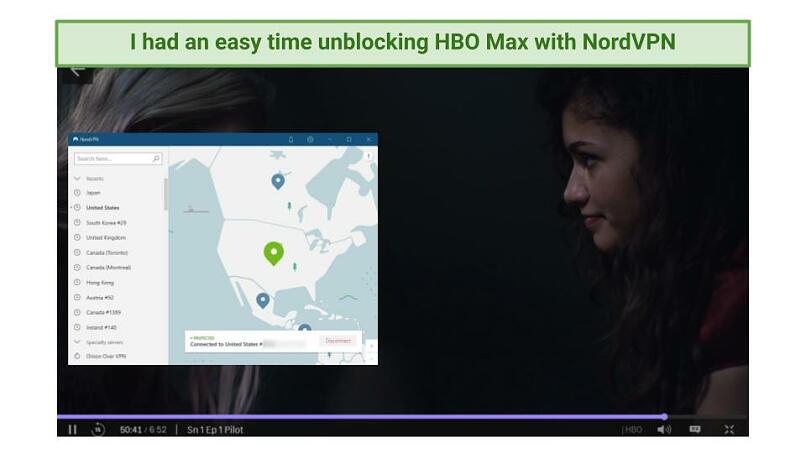 Image showing Euphoria streaming using NordVPN
