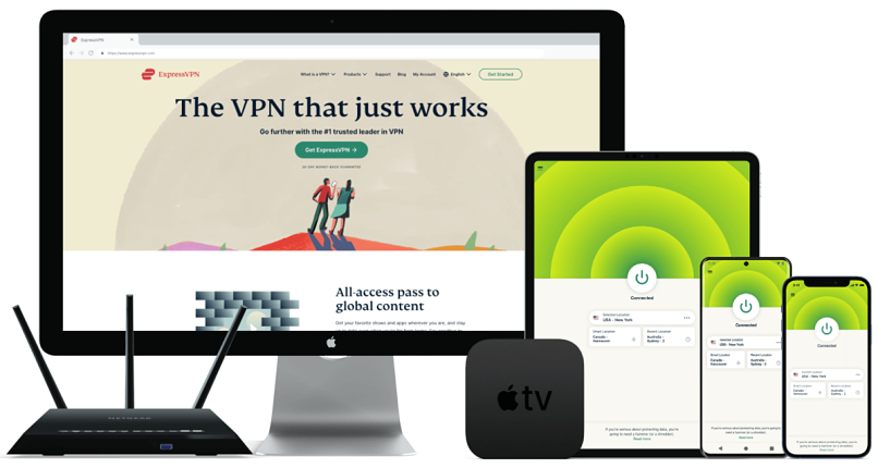 Pequeña variedad de dispositivos tecnológicos compatibles con ExpressVPN