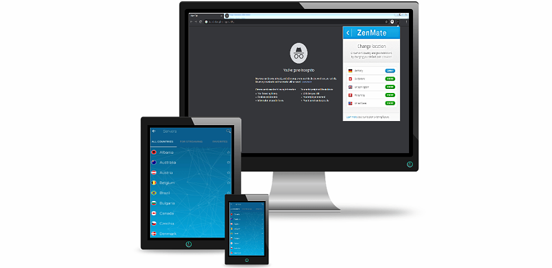 Pequeña variedad de dispositivos tecnológicos compatibles con ZenMate VPN