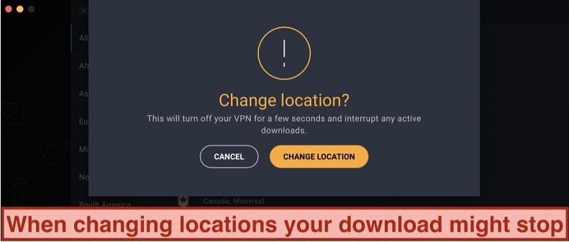 A screenshot of AVG Secure VPN app