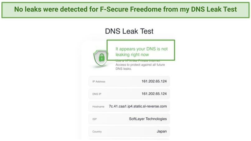 Freedome VPN también usa sus propios servidores DNS, para protegerlo aún más
