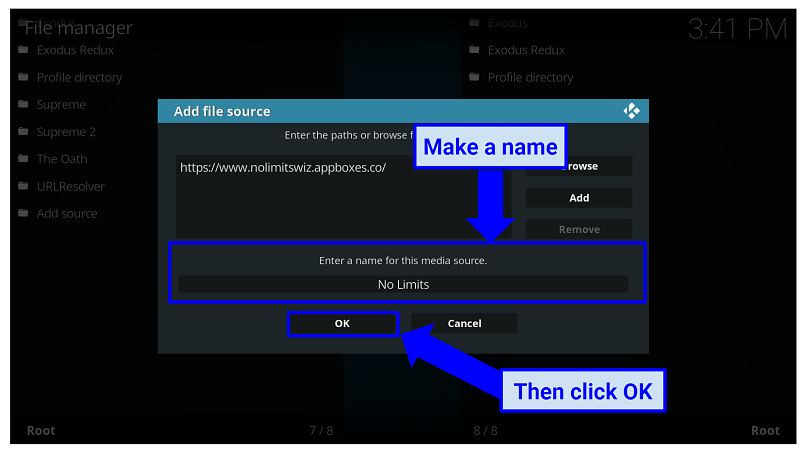 Graphic showing file source name