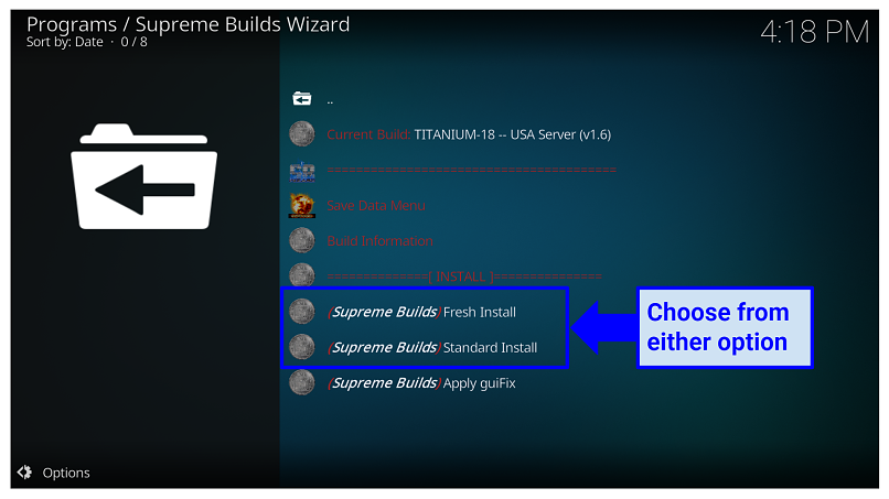 Graphic showing Fresh and Standard install