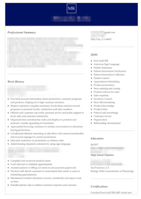 CV/Resume