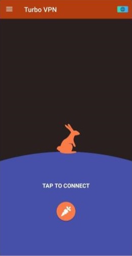 A screenshot of Turbo VPN's mobile app