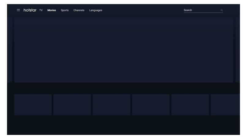 A screenshot of Hotstar failing to load when using Turbo VPN.