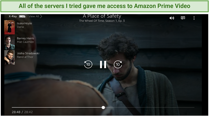 Graphic showing Samsung Max unblocking Amazon Prime Video