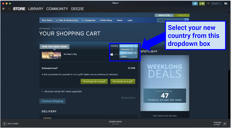 graphic showing Steam dropbox