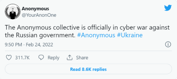 Anonymous announces campaign against Russia