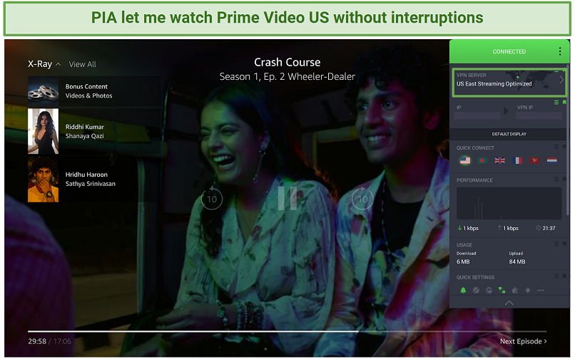 Screenshot di Pia che sblocca il video Amazon Prime