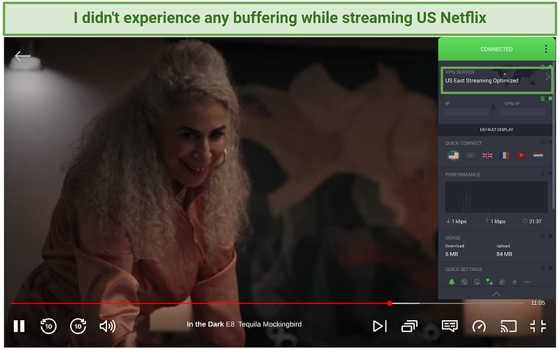 Снимок экрана PIA разблокировать США Netflix