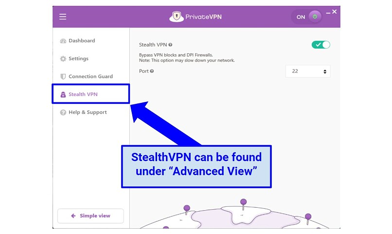 Screenshot of PrivateVPN's StealthVPN help you access Grindr from the UAE